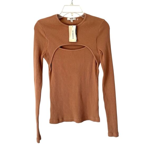 Agolde NWTs Lyza Cut Out Rib Top Women's size Medium - Picture 4 of 11